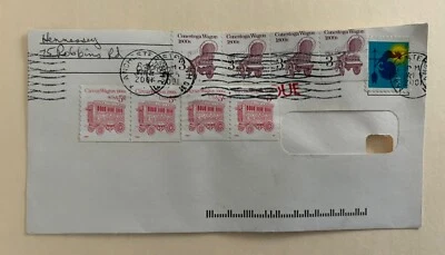 2001 PNC Comm Cover 2 PNC’s, 5¢ Circus Wagon #S2, 3¢ Conestoga #3, VG - Image 1 of 2