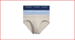 Calvin Klein Cotton Stretch Moisture Wicking Hip Briefs, Pack of 3 - Picture 1 of 2