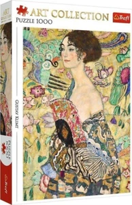 NEW Trefl Jigsaw Puzzle 1000 Pieces 10925 Gustav Klimt Fan Lady ART Coll. - Imagen 1 de 2