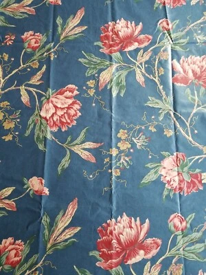 De Colección Waverly "SILK ROAD" Tela Azul Floral Rosa Peonías Puntos Colección Este  Foto 1 de 4