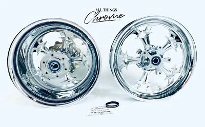 GSXR STOCK SIZE CHROME STREET FIGHTER WHEELS 2001-2005 SUZUKI GSXR 600 750 Foto 1 de 4