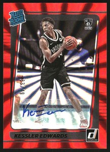 2021-22 Donruss Rated Rookies Signatures Holo Red Laser #204 Kessler Edwards /49