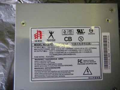 POWER MAN 1DWP20L1 / LW-P240L1-01 240 Watts ATX Power Supply - Image 1 of 4