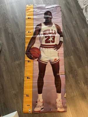 Vintage 1987 Michael Jordan Life Sized Poster Growth Chart Measure Up 7ft - Image 1 of 4
