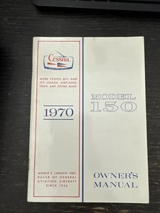1970 Cessna Model 150 Owners Manual Clean Copy Free Shipping - Picture 1 of 2