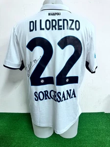 01 Napoli Di Lorenzo Match Worn Indossata Shirt Camiseta 2024/2025 COA - Picture 1 of 4