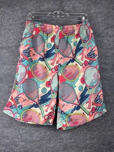 Retro Badehose mit Tennisschlägern XL rosa blau gelb - Bild 1 von 8