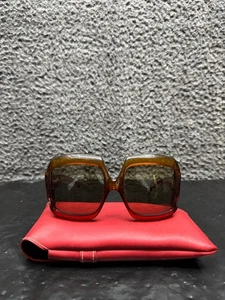 Gafas de sol vintage Christian Dior D07 años 70 cuadradas de gran tamaño naranja tostado para mujer - Imagen 1 de 12