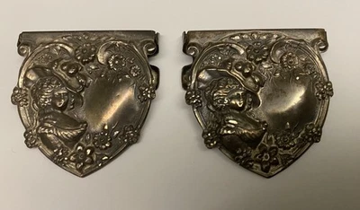 CLIPS TIRANTES VICTORIANOS PLATA ESTERLINA 925/1000 CON UNA HERMOSA MUJER Foto 1 de 4