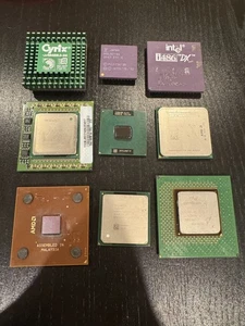 Lot 9 Vintage Intel 486 Pentium 4 Xeon Cyrix 486 Fujitsu 80186 Ceramic CPU - Bild 1 von 2