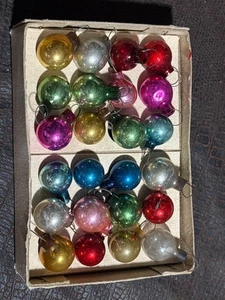Ornamenti Albero di Natale Vintage Vetro Miniatura Brite Lucido 24 Pezzi Multicolore - Foto 1 di 10