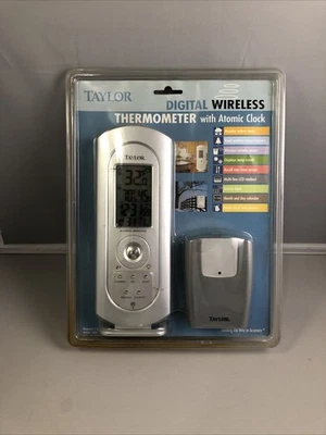 Taylor Digital Wireless Thermometer with Atomic Clock - Image 1 of 4