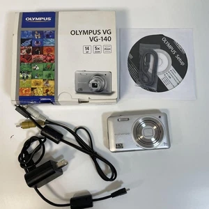 Olympus VG 140 Digital Camera Compact 14MP Silver Tested with Accessories - Picture 1 of 9