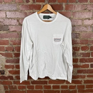 Polo Country Ralph Lauren Hemd Herren Large Weiß Langarm Tasche Grafik - Bild 1 von 9