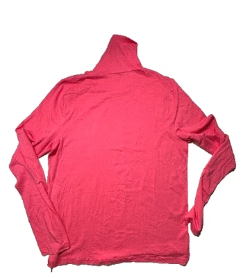 J. Camisas Crew cuello alto 100 % algodón rosa manga larga talla XL capas perfectas Foto 1 de 4