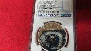 2016 .999 1 oz SILVER STAR TREK CITY ON THE EDGE OF FOREVER NGC PF69 Early Rel. - Picture 1 of 6