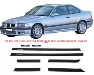 For BMW 1992-1998 E36 M3 style COUPE 2Door BODY SIDE MOLDING Door MOULDING TRIM - Picture 1 of 5