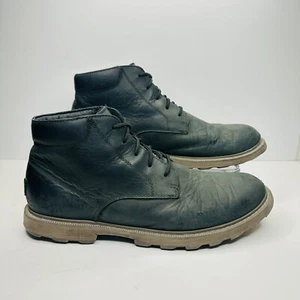 Sorel Madson Chukka Boots Mens Size 10 Black Leather Casual Boots NM3847-010 - Picture 1 of 9