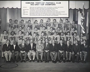 CFL Hamilton Tiger Cats 1953 Grey Cup Champions Equipo Foto 8 X 10 - Imagen 1 de 1