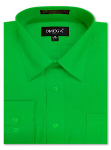 MENS Solid Long Sleeve Premium Regular fit Dress Shirt  26 Colors Part 2 
