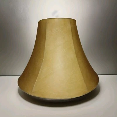 Conjunto de araña campana imitación cuero vintage pantalla tapa blanda forrada 9" Foto 1 de 4