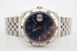 Rolex Datejust Turn-O-Graph Steel Jubilee 36mm Blue Dial Watch 116264 - Picture 1 of 13