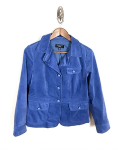 Talbots Blue Velvet Blazer, Size 10P - Bild 1 von 3