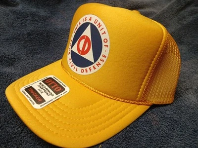 Defensa Civil "ESTA ES UNA UNIDAD" Gorra de Bola DORADA Otto Retro Corona Alta Camionero Snap Foto 1 de 2