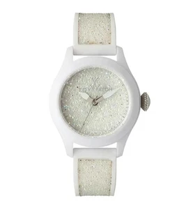 ToyWatch GLITTER SWAROVSKI Crystals White Silicone Analog Womens Watch GL01WH - Picture 1 of 3