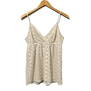 Express Womens Y2K Boho Lace Babydoll Top Size M Fairy Coquette Dainty Romantic - Picture 1 of 11
