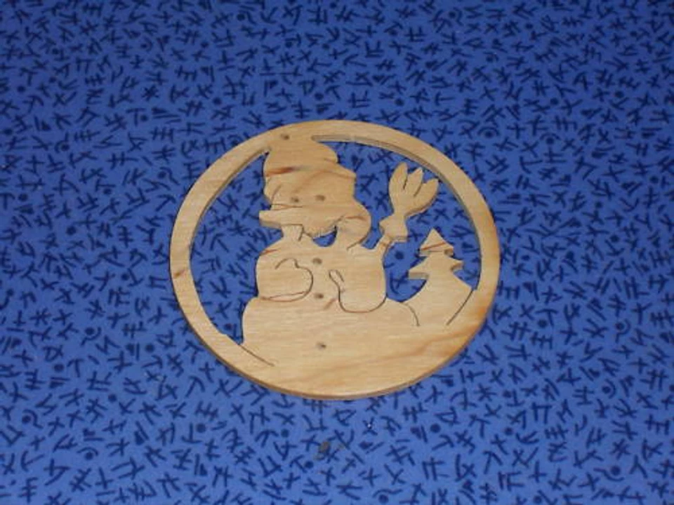 décoration de noël (bonhomme neige) en bois à décorer