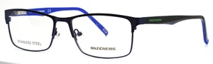 SKECHERS SE3171 091 Matte Blue Mens Rectangle Full Rim Eyeglasses 57-17-140 B:35 - Picture 1 of 15
