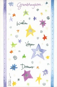 Tarjeta de Feliz Cumpleaños PARA NIETA, Deseos Esperanzas Sueños Arte por Kathy Davis +✉ - Imagen 1 de 6