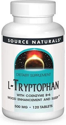 Source Naturals,  L-Tryptophan 500mg with Coenzyme B6 - 120 Tablet - Image 1 of 4