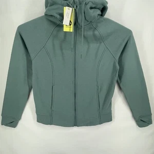 All In Motion Hoodie Sweatshirt Womens X-Large Full Zipper Thumbholes Green - Picture 1 of 11