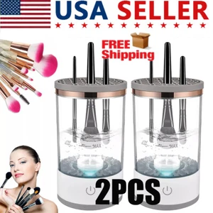 Electric Makeup Brush Cleaner Automatic Cosmetic Brushes Cleaning Machine 2Pcs - Picture 1 of 13