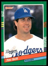 1991 Donruss Baseball Card Jim Gott Los Angeles Dodgers #601