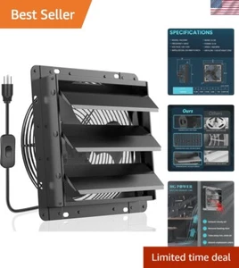 High Performance 10-Inch Exhaust Fan – Perfect for Sheds, Attics, and Garages - Picture 1 of 10