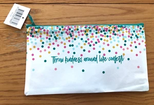 THRIVE Causemetics Makeup Cosmetic Bag“Throw Kindness Around Like Confetti” NEW - Picture 1 of 5