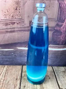 Ancienne bouteille de lampe lave de remplacement récipient liquide bleu 8,5" - Photo 1 sur 5