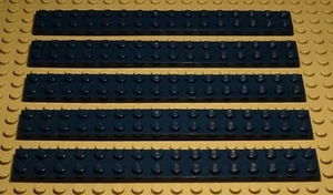 Lego Platte 2x16 Dunkelblau 5 Stück (935) - Picture 1 of 1