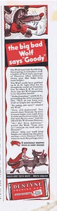 1941 Dentyne Kaugummi Rotkäppchen & großer böser Wolf Druckanzeige - Bild 1 von 1