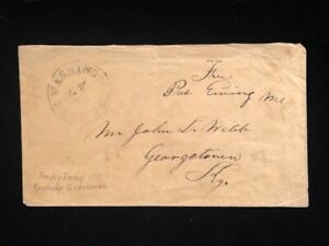 DC WASHINGTON C.1850'S STAMPLESS COVER FREE FRANK PRESLEY EWING