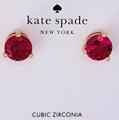 Brincos Kate Spade New York vermelho ("rosa festivo") cintura e brilho - Imagem 1 de 3