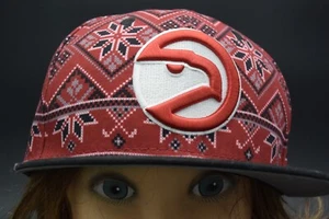 Atlanta Hawks NBA New Era 9fifty Snapback Trucker Hat Red White Black - Picture 1 of 9