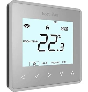 Heatmiser NeoStat 12v V2 - Programmable Thermostat - Platinum Silver - NO - Picture 1 of 1