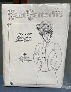 Past Patterns FIG#210 1899-1902 Edwardian Dress Jacket Vintage Pattern Sz 10-18 - Picture 1 of 2