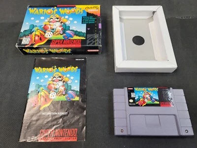 Wario's Woods for Super Nintendo SNES Complete In Box CIB Great Shape - Image 1 of 4