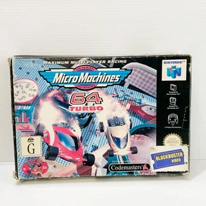 Micro Machines 64 Turbo + Box, Insert - Nintendo N64 - Tested & Working - Picture 1 of 10