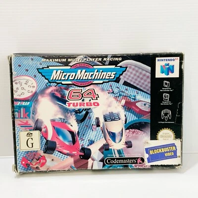 Micro Machines 64 Turbo + Box, Insert - Nintendo N64 - Tested & Working - Image 1 of 4